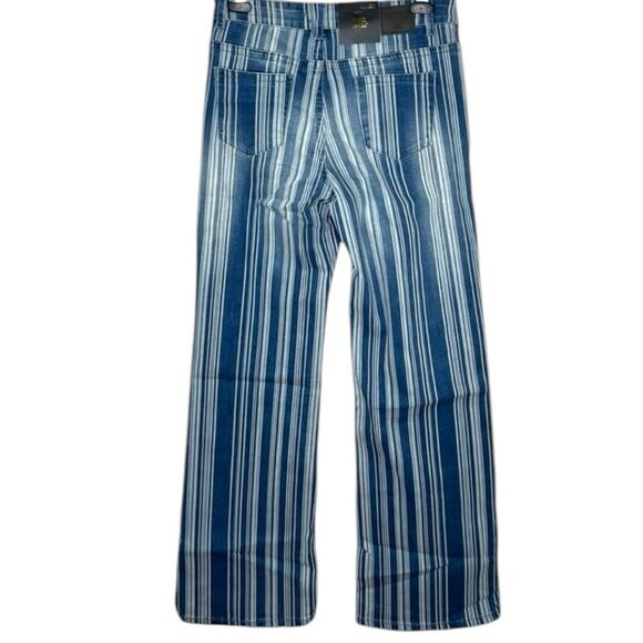 Lucky & Blessed Stripe High Rise Bootcut Denim Jean NWT - Picture 9 of 15